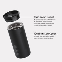 Hopsulator Slim | Matte Black | 12oz Slim Cans